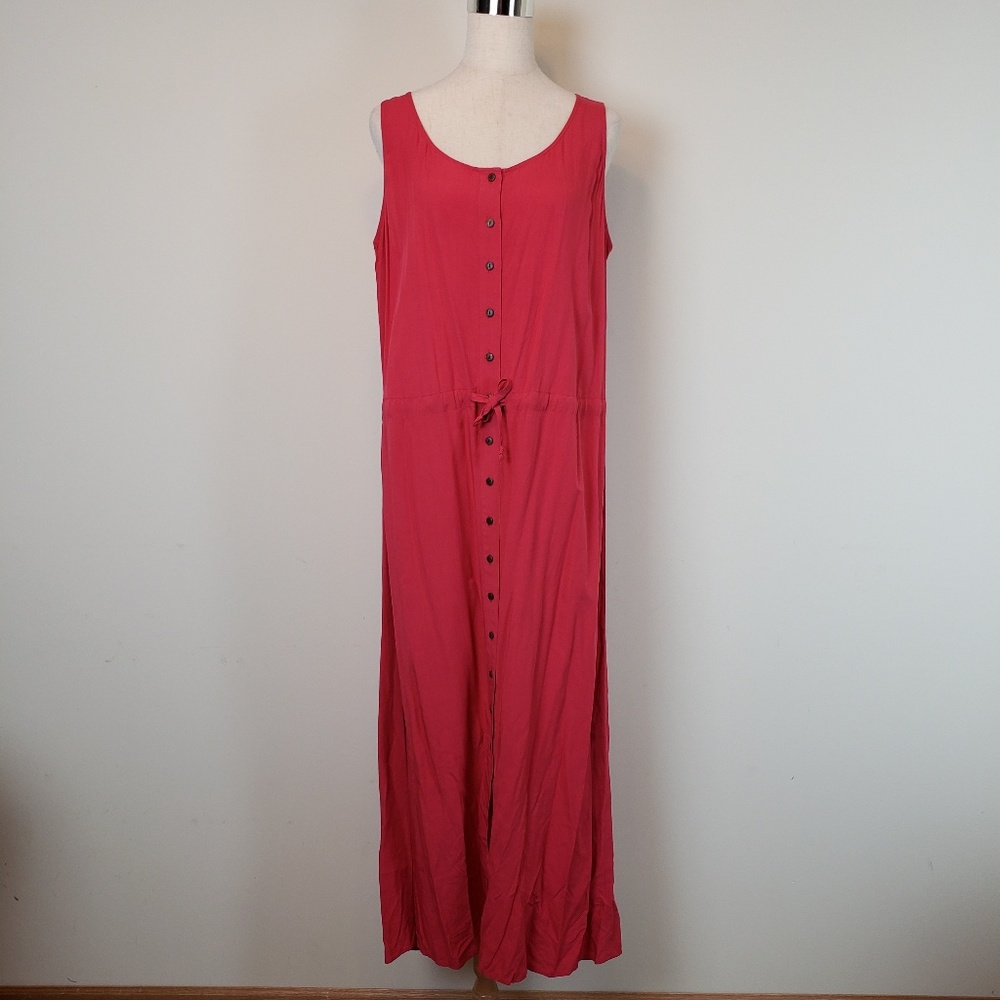 J.Jill Sleeveless Button Down Maxi Dress